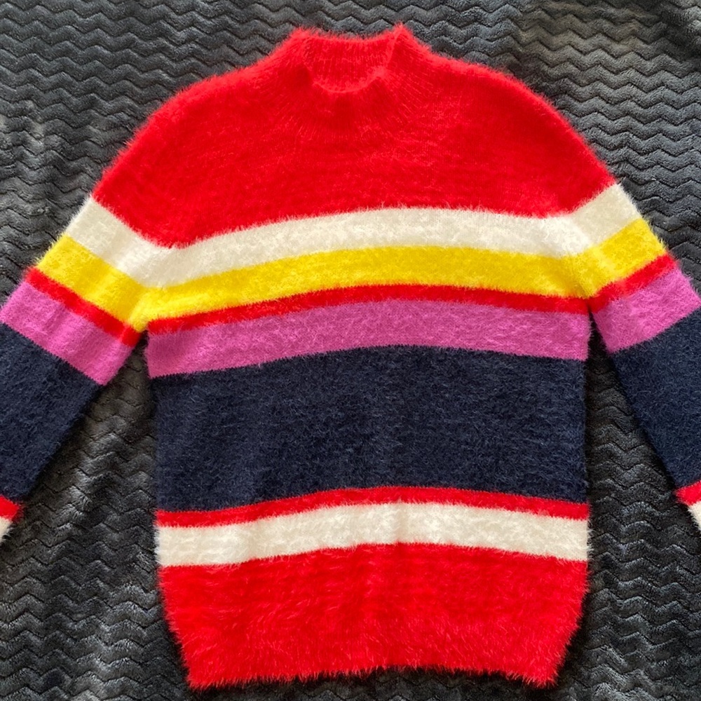 Colorful lightweight Fuzzy Sweater- Women S